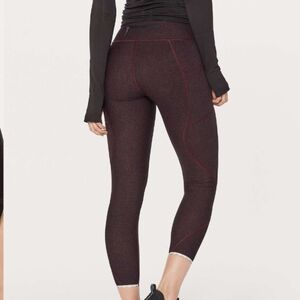 Lululemon Tight Stuff Tight II (25") Granulite Garnet Black